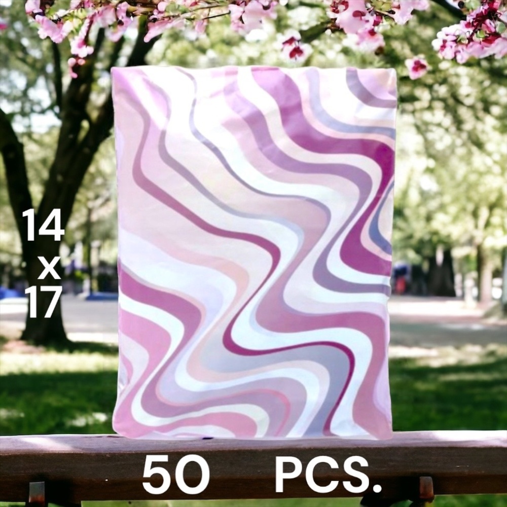 50 14X17 Poly Mailers Abstract Swirl Shipping Envelopes PRICE IS FIRM - Picture 2 of 8